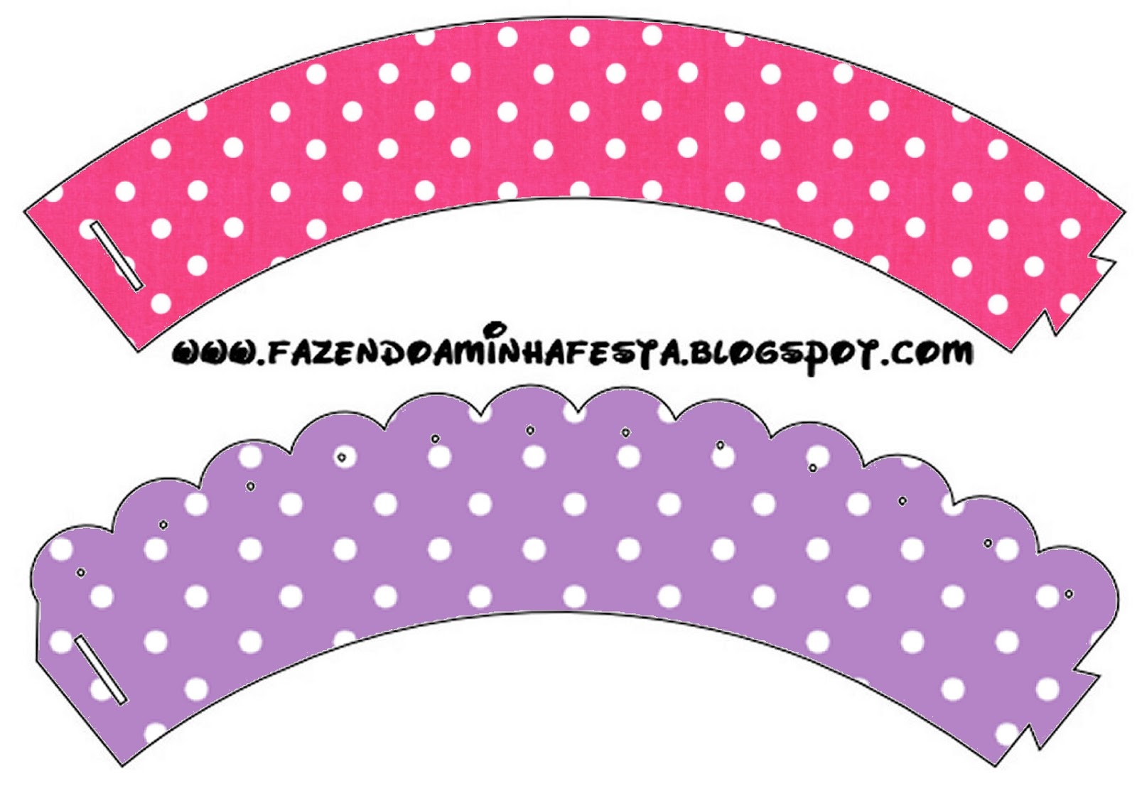 Pink Purple And White Polka Dots Free Printable Cupcake Toppers And pink-purple-and-white-polka-dots-free-printable-cupcake-toppers-and
