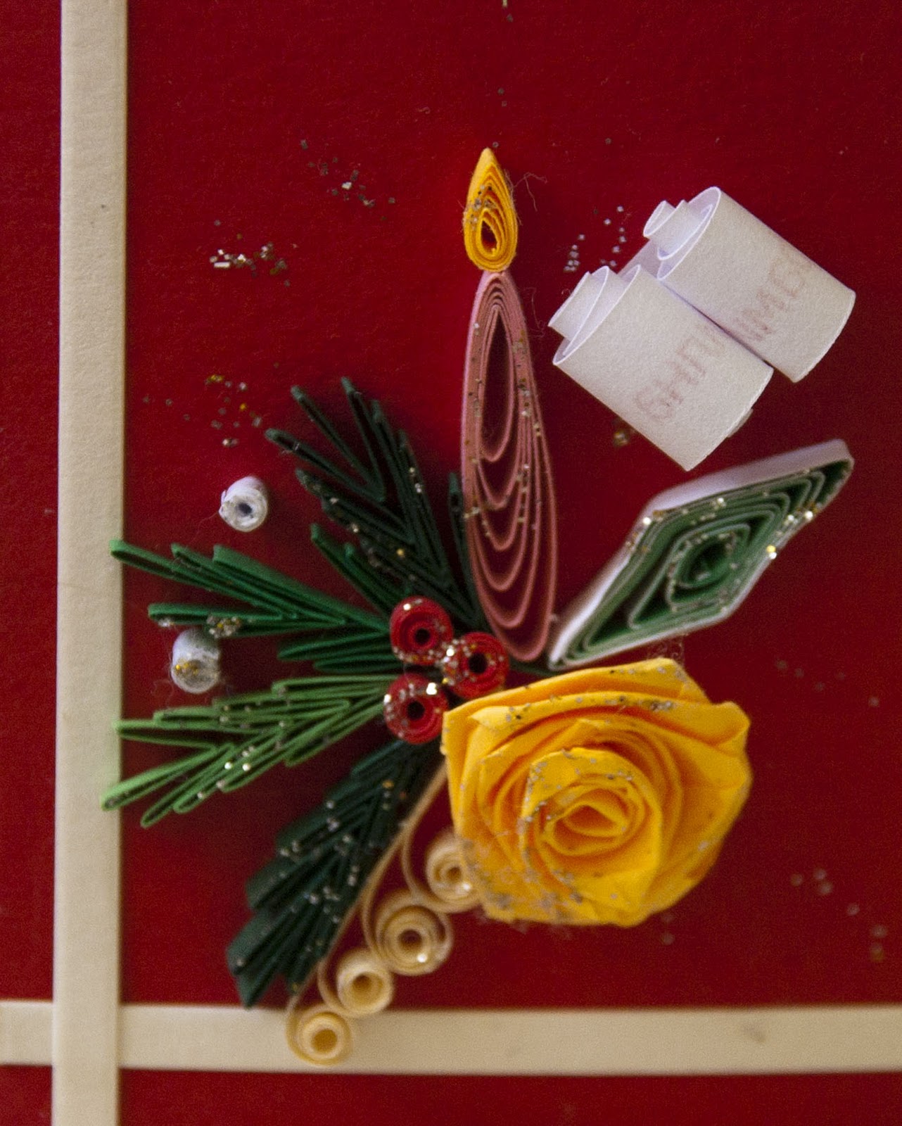 Neli Quilling Art Quilling cards Christmas 4 ( little luck )