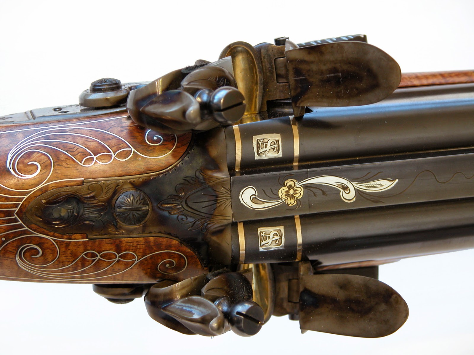 Contemporary Makers Double Flintlock Shotgun by Allan Sandy