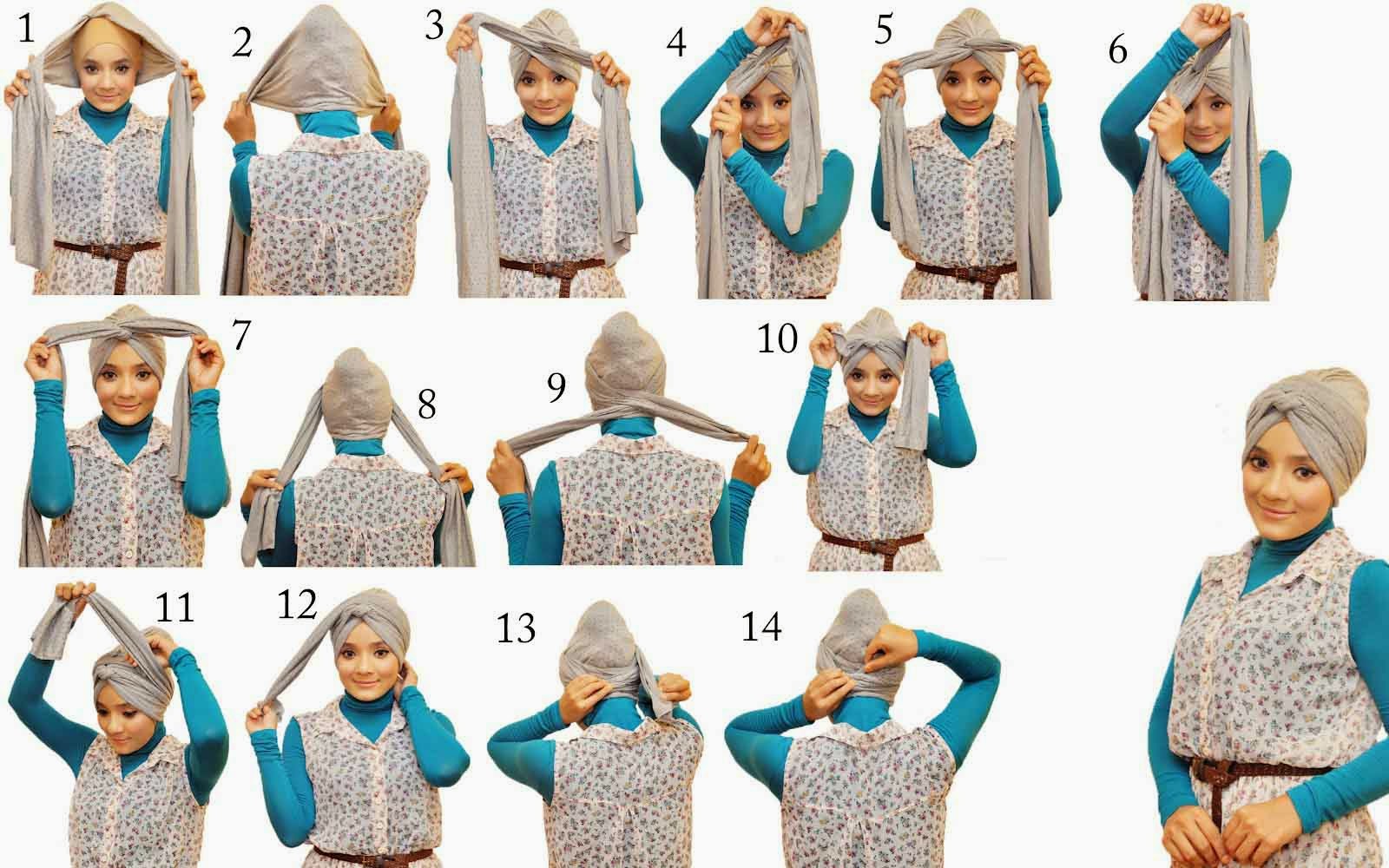 Cara Memakai Jilbab Turban Kreasi Cara Memakai Jilbab