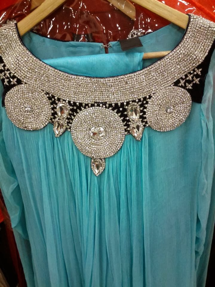 beautiful-necklace-style-stone-work-dress-for-parties | IDEAS4U