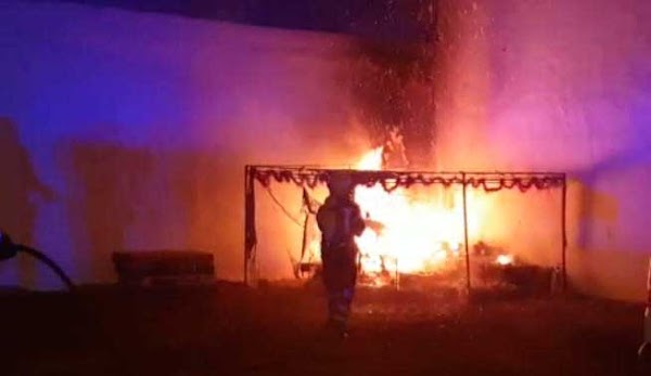 Incendio de un Belén en Arrecife, Lanzarote Incendio de un Belén en Arrecife, Lanzarote