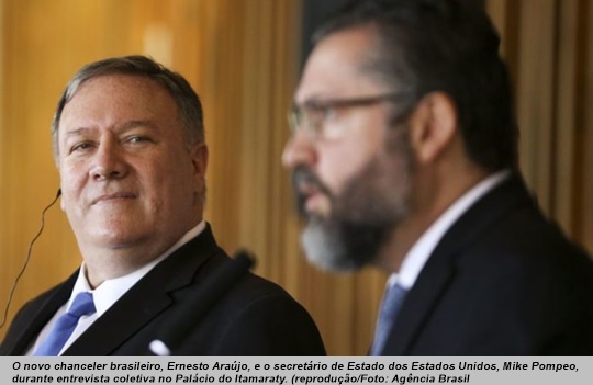 www.seuguara.com.br/Ernesto Araújo/ministro da Relações Exteriores/governo Bolsonaro/