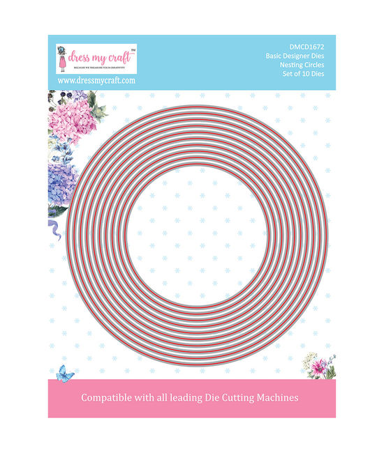 Dress My Craft 5 CARDS WITH NESTING CIRCLE DIES