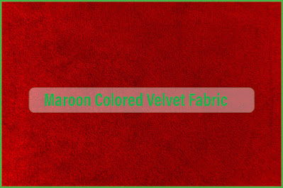 Maroon Colored Velvet Fabric