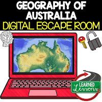Australia Digital Escape Room Australian Geography Vocabulary Activity  Mapping Australia Activity Physical Geography of Australia Activity Key Facts About Australia Activity Timeline of Australian History Activity