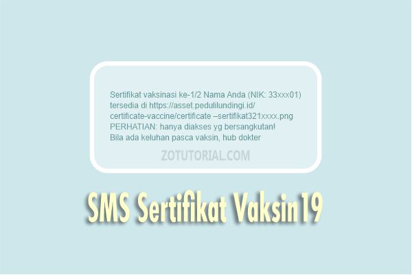 Cara Download Sertifikat Vaksin lewat SMS