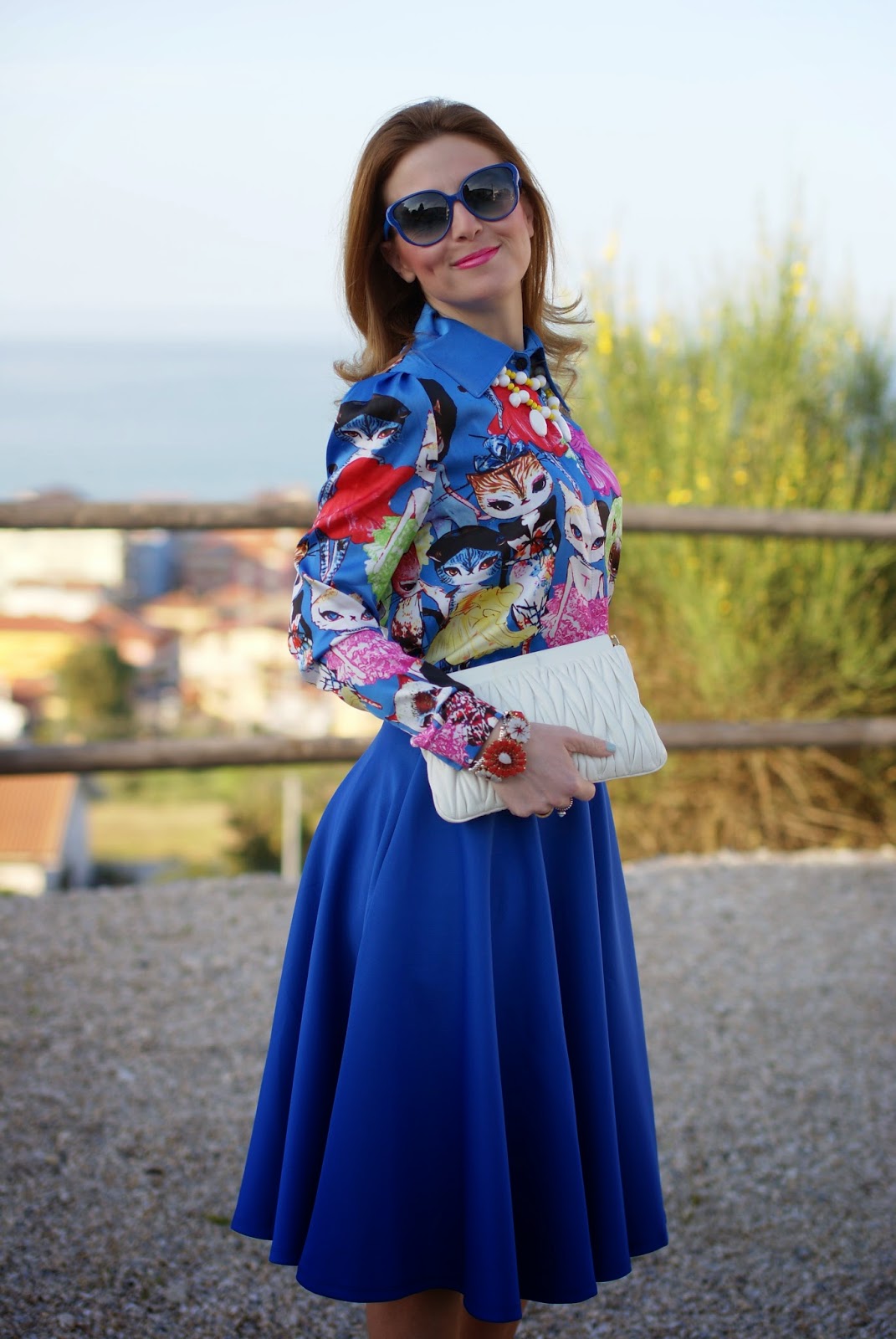 Cats print shirt, full skirt | Fashion and Cookies - fashion and beauty ...