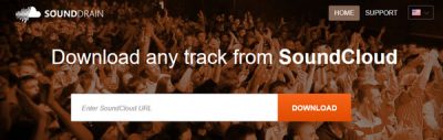 SoundDrainはSoundCloudから曲をダウンロードします