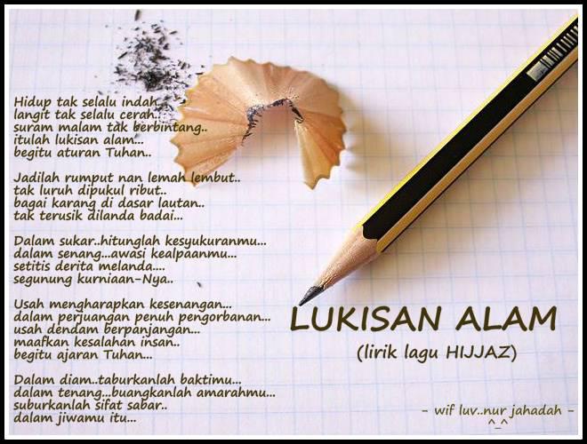 Lirik Lukisan Alam Gambar Poster