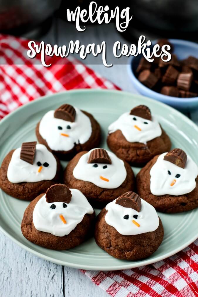 Chocolaty Melting Snowman Cookies Chocolaty Melting Snowman Cookies