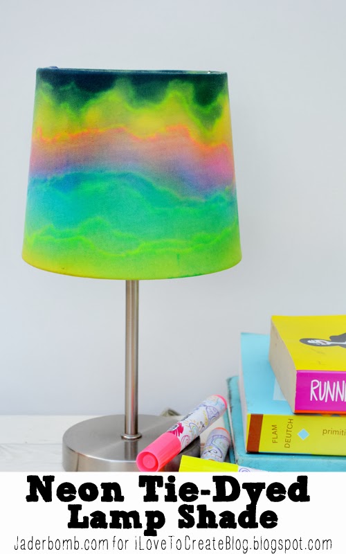 Neon Tie Dyed Lampshade, How To Dye Lampshade