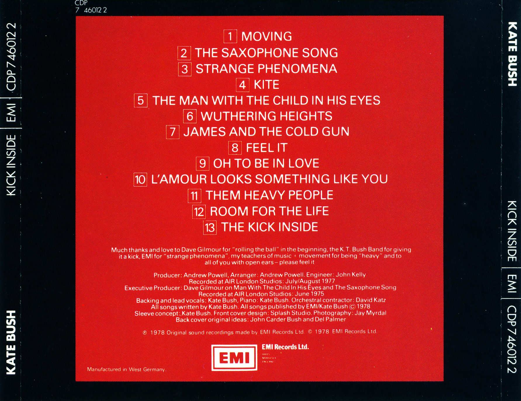 Classic Rock Covers Database Kate Bush The Kick Inside (1978)