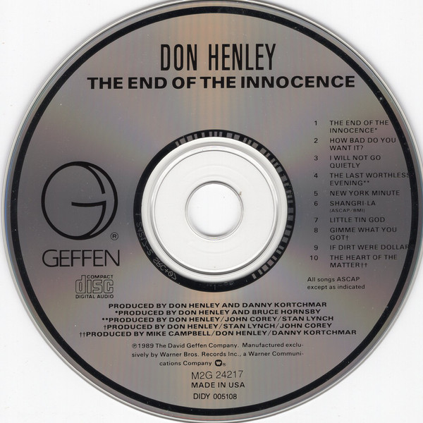 Don henley - the end of the innocence Don henley - the end of the innocence