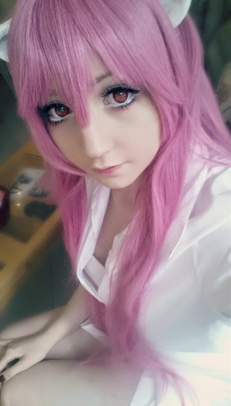 Vocaloid megurine luka long curly pink cosplay wig. 