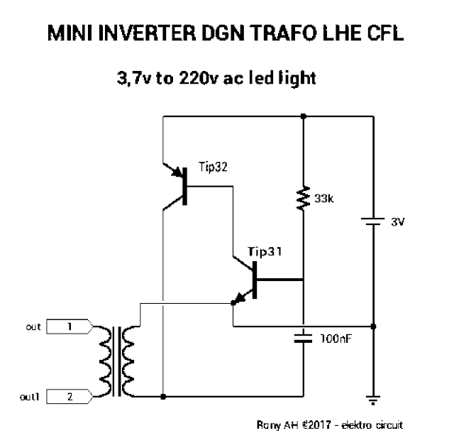 Membuat Inverter Dgn Trafo Lhe Cfl