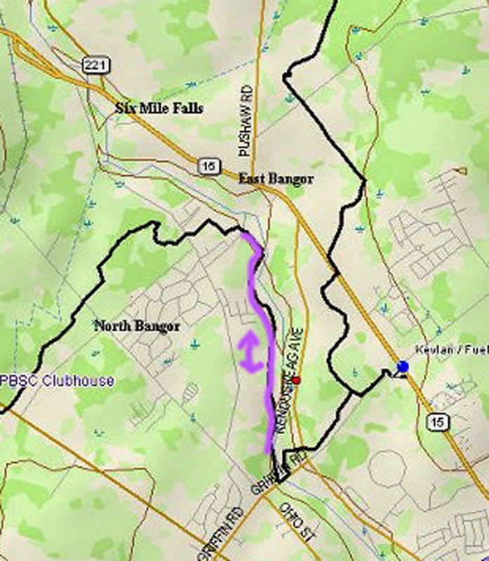 Hiking in Maine with Kelley 1/5/15 Along the Kenduskeag