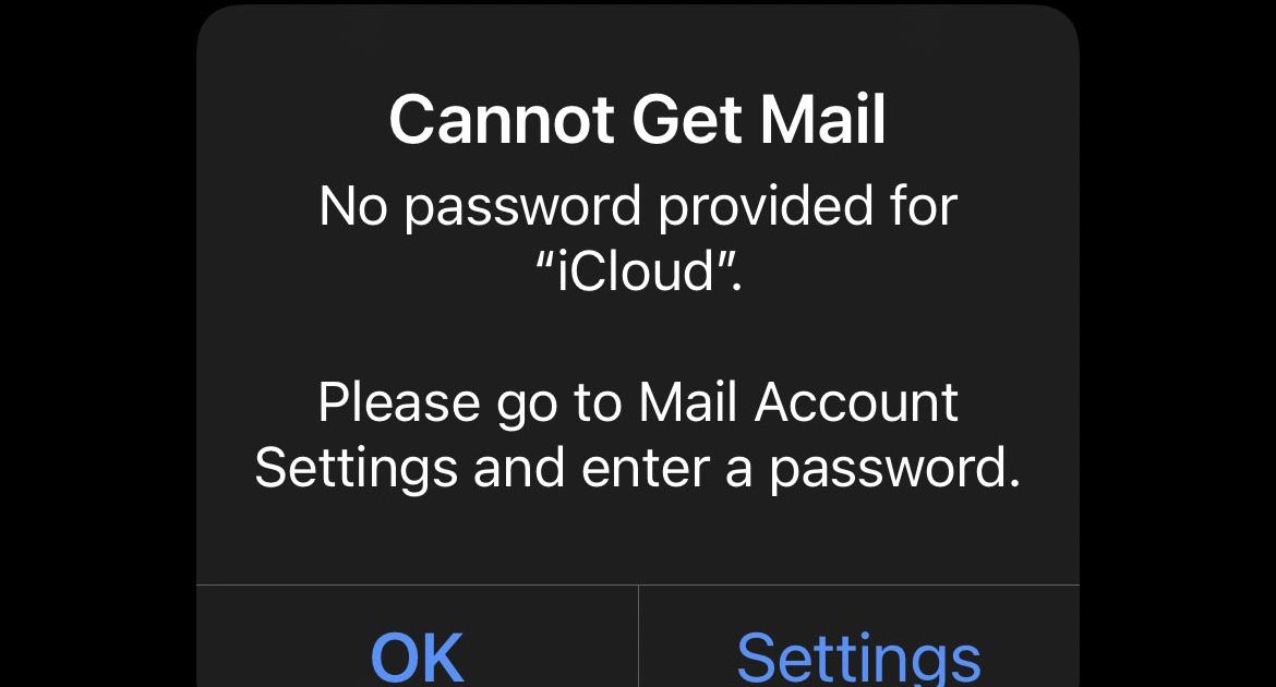 How to fix iPhone cannot get email "No Password Provided"