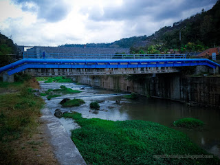 Bridge And Waterways Over River Channel Of The Dam Output In The Dry Season At Titab Ularan Village North Bali Indonesia