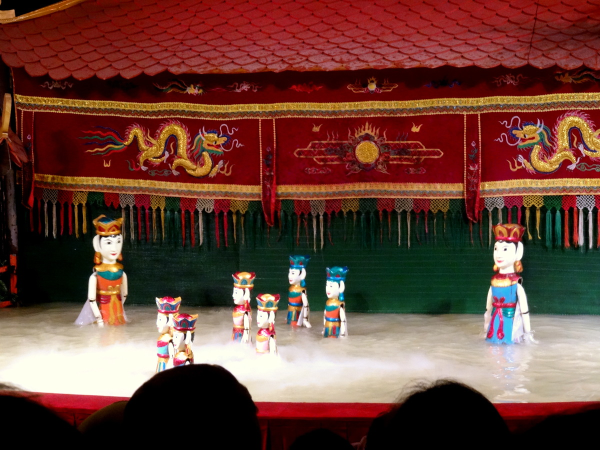 Water Puppet Show at the Golden Dragon Water Puppet Theatre in Ho Chi