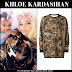 Khloe Kardashian in khaki leaf print sweatshirt on August 4