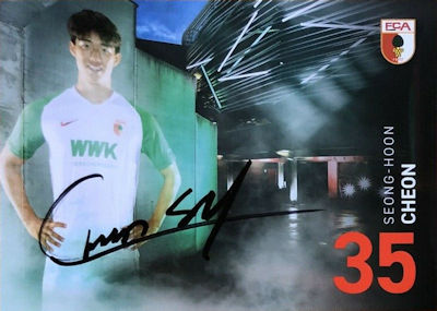 Sergio Cordova  Autogrammkarte FC Augsburg 2019-20 Original Signiert 