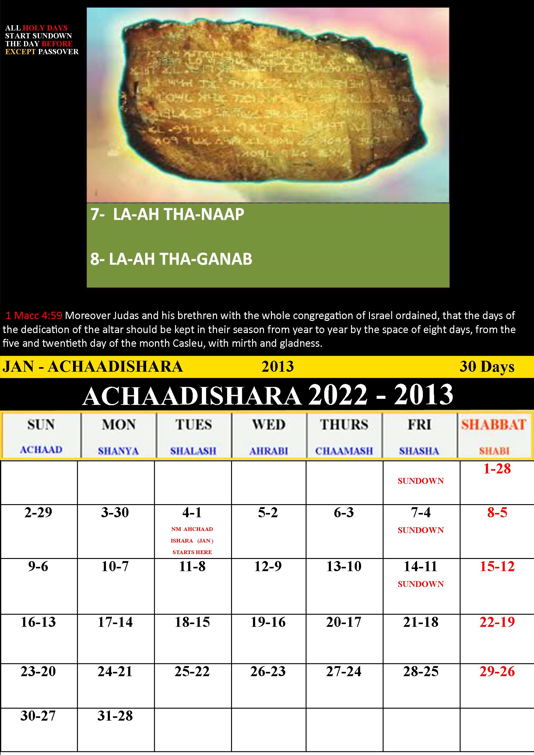 COITIMES ENOCH HEBREW CALENDAR 20212022