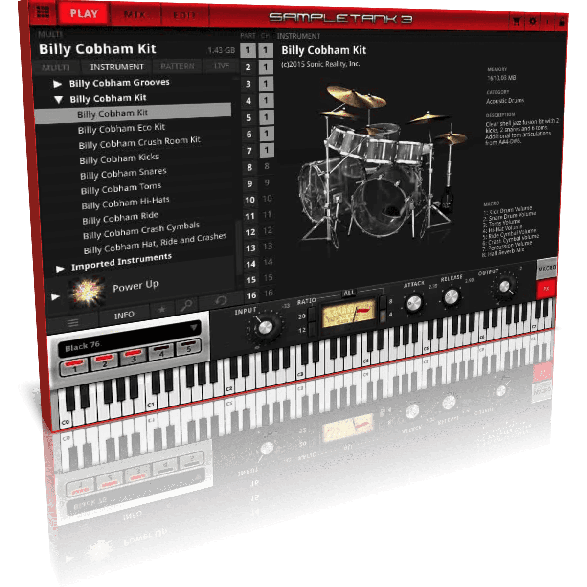 Download Billy Cobham Drums for SampleTank