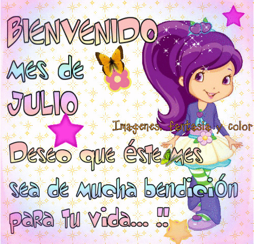 Resultado de imagen para gif animados de bienvenido julio