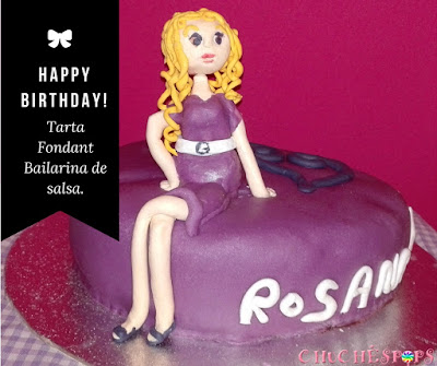 Tarta Fondant Bailarina de salsa