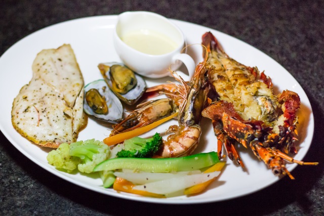 Grilled Seafood by Eight Degrees South Restaurant at Conrad Bali
