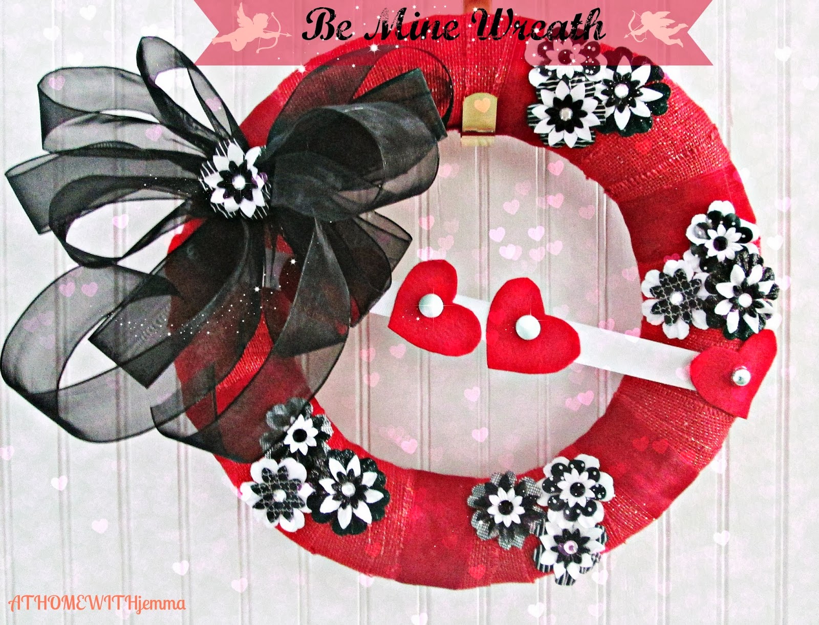 Valentine WreathDIY At Home with Jemma