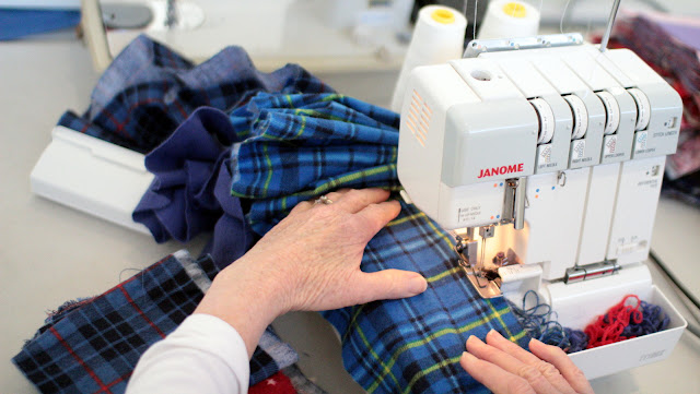 overlocking flannelette to make into liners