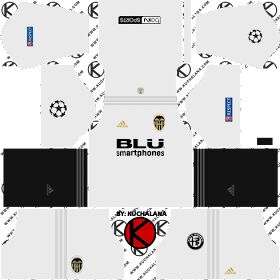 Valencia CF 2018/19 UCL Kit - Dream League Soccer Kits