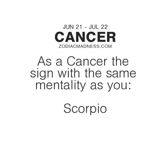 Traits of Cancer and Scorpio