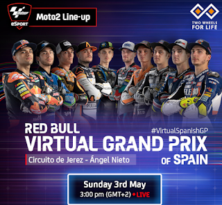 Resultado Carrera Virtual de Moto2 España Jerez 3 mayo 2020 Resultado Carrera Virtual de Moto2 España Jerez 3 mayo 2020