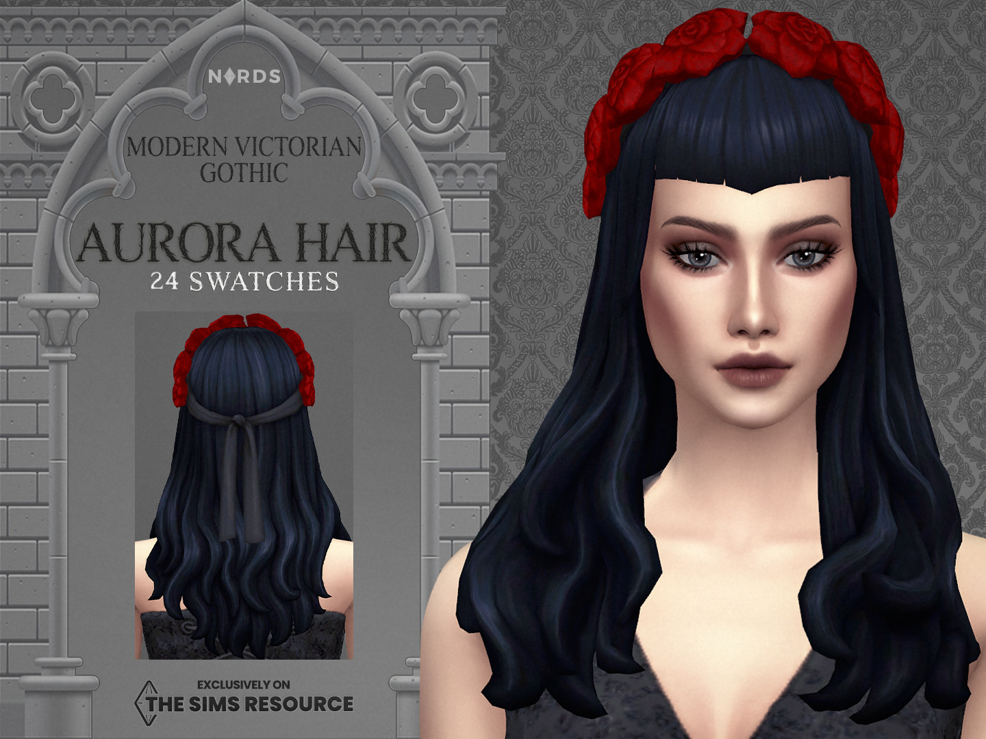 Aurora Sims 4 CC Hair