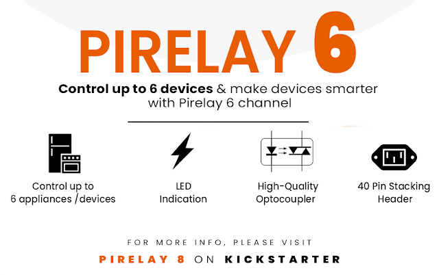 PiRelay 6 for Raspberry Pi