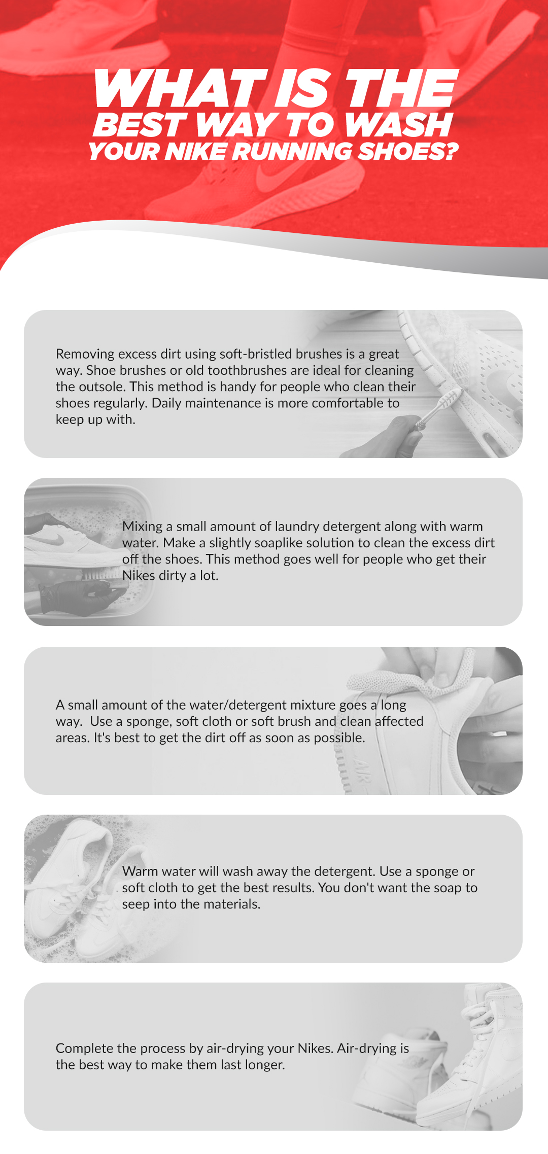 how to clean nike running shoes