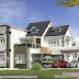 All style mixed roof modern home