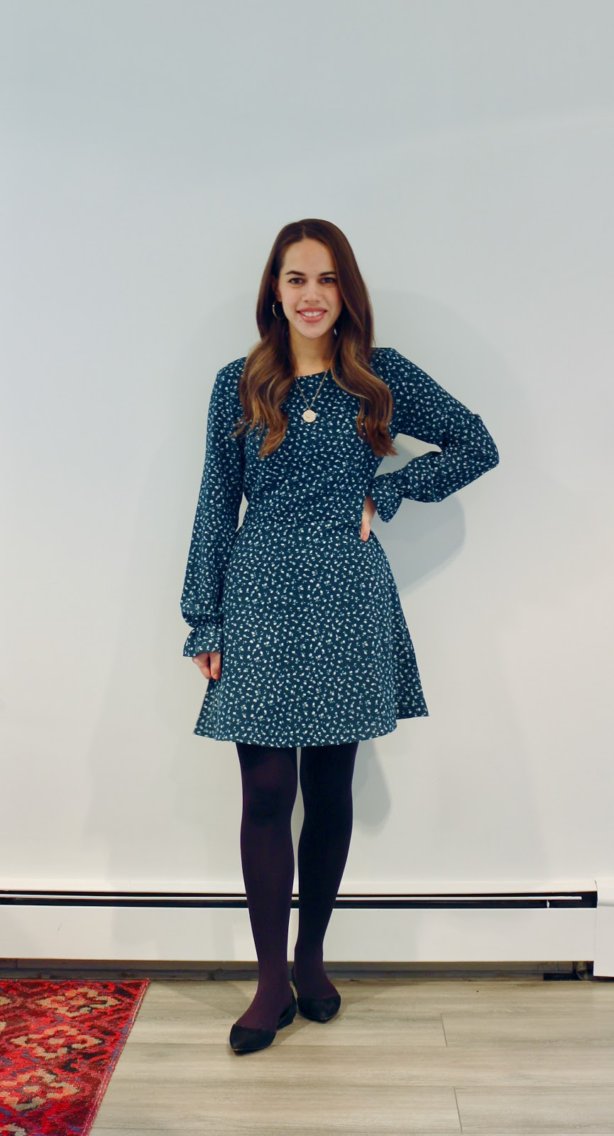 Jules in Flats - H&M Creped Dress (Business Casual Fall Workwear on a Budget)