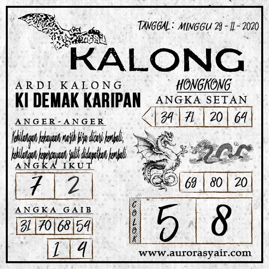 Syair Togel Hongkong 29 November 2020 Tokosyair Com