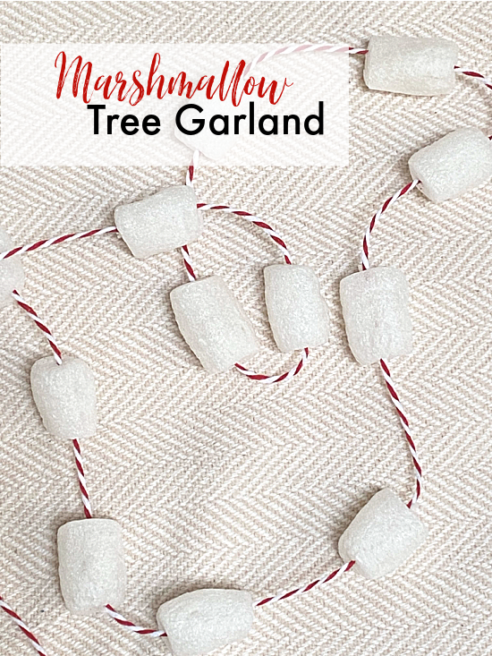 Make Marshmallow Garland for the Christmas Tree