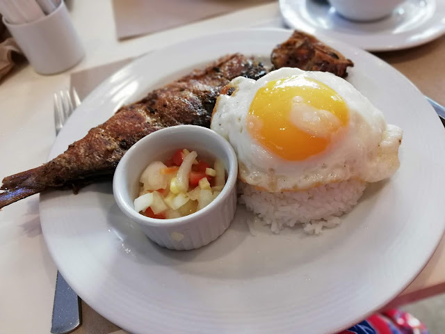 golden tinapa with rice and egg from pancake house