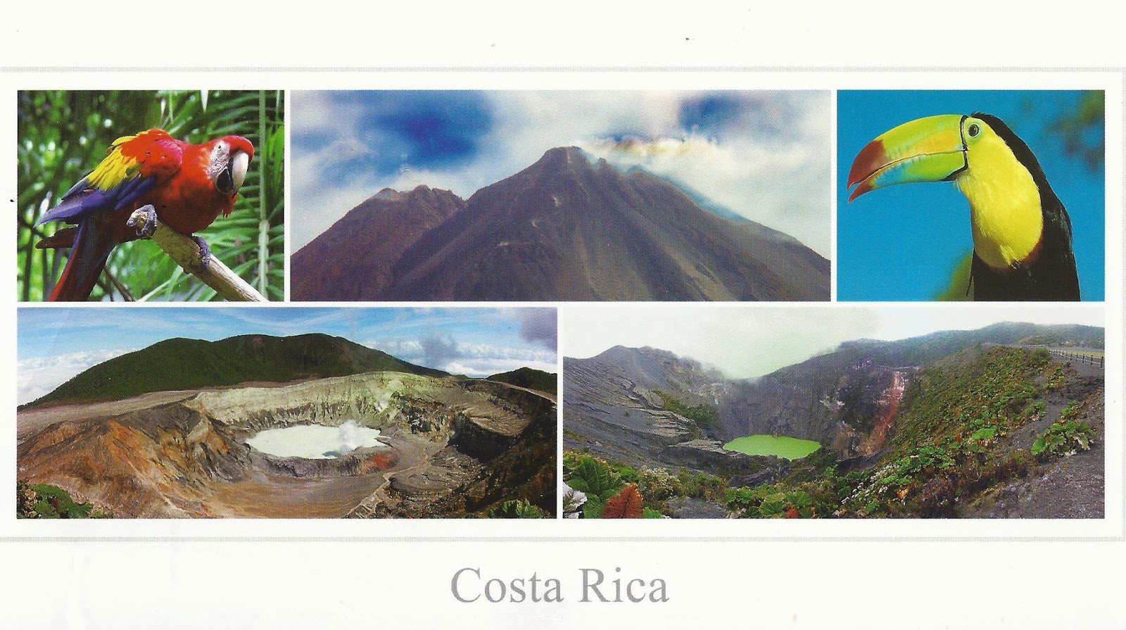 A Journey of Postcards Volcanoes of Costa Rica Costa Rica