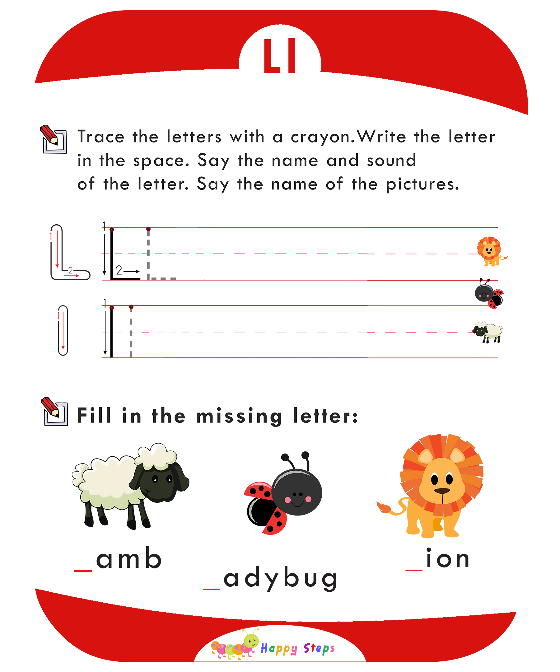 Activity Worksheet -2 Letter L