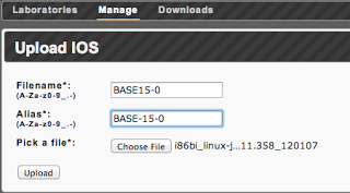 uploading an IOS on Cisco IOU