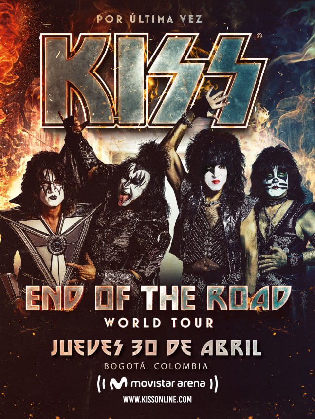 Concierto de KISS en Bogotá END OF THE ROAD Colombia Zona Bogota DC Diversión y Cultura