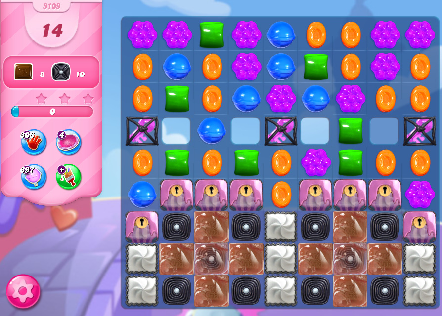 Candy Crush Saga level 3109 Candy Crush Saga level 3109
