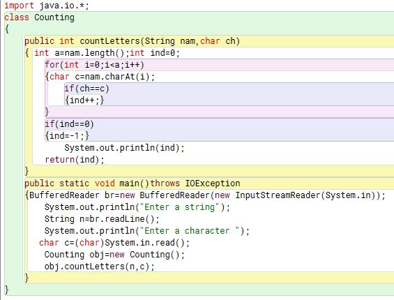 Java program to find frequency of characters in a string - JAVA ...